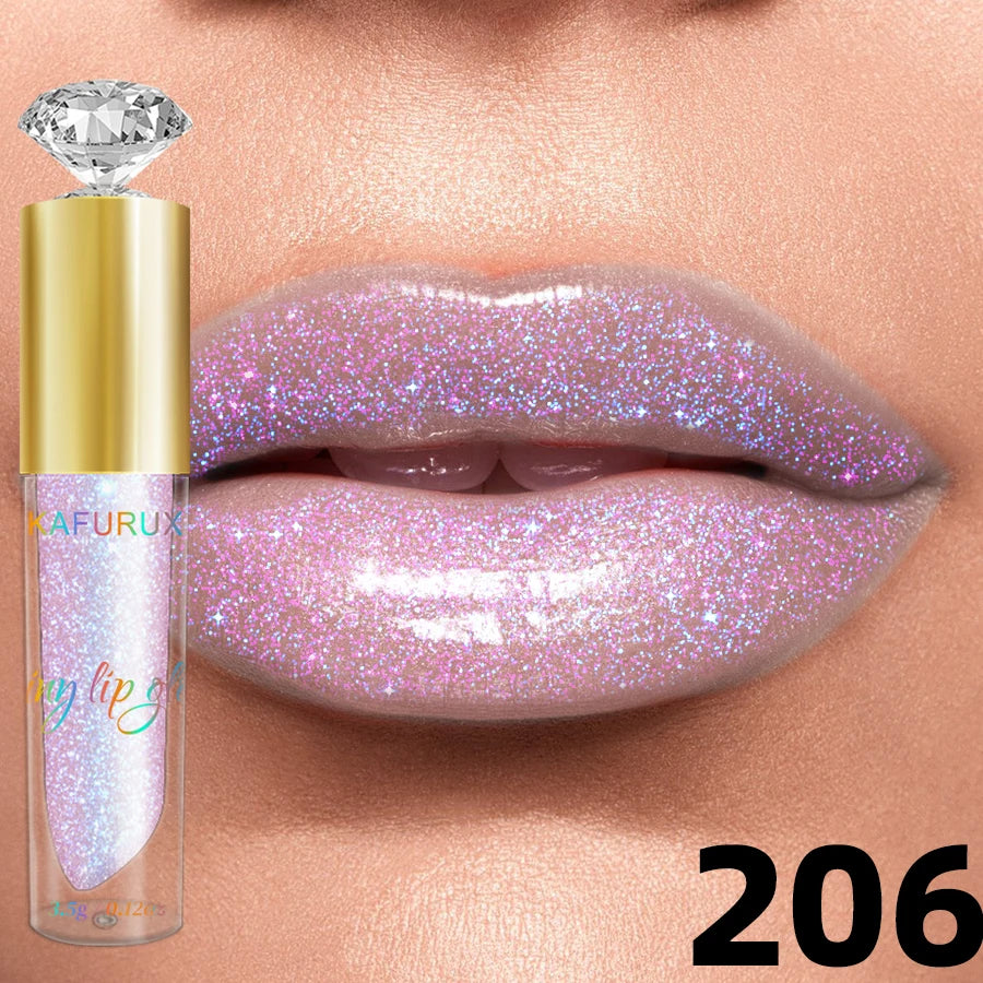 9 Colors Diamond Shimmer Glitter Lip Gloss Moisturizing Liquid