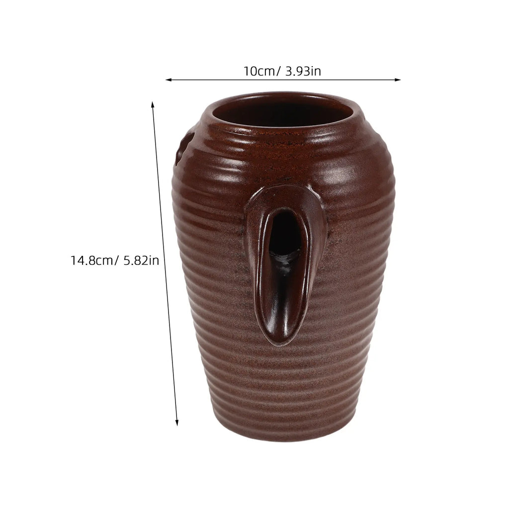 Ceramic Jar Water Fountain Spitter for Indoor Outdoor Use Circulating Waterfall Feature Garden Pond Aquarium Decor Zpaxo
