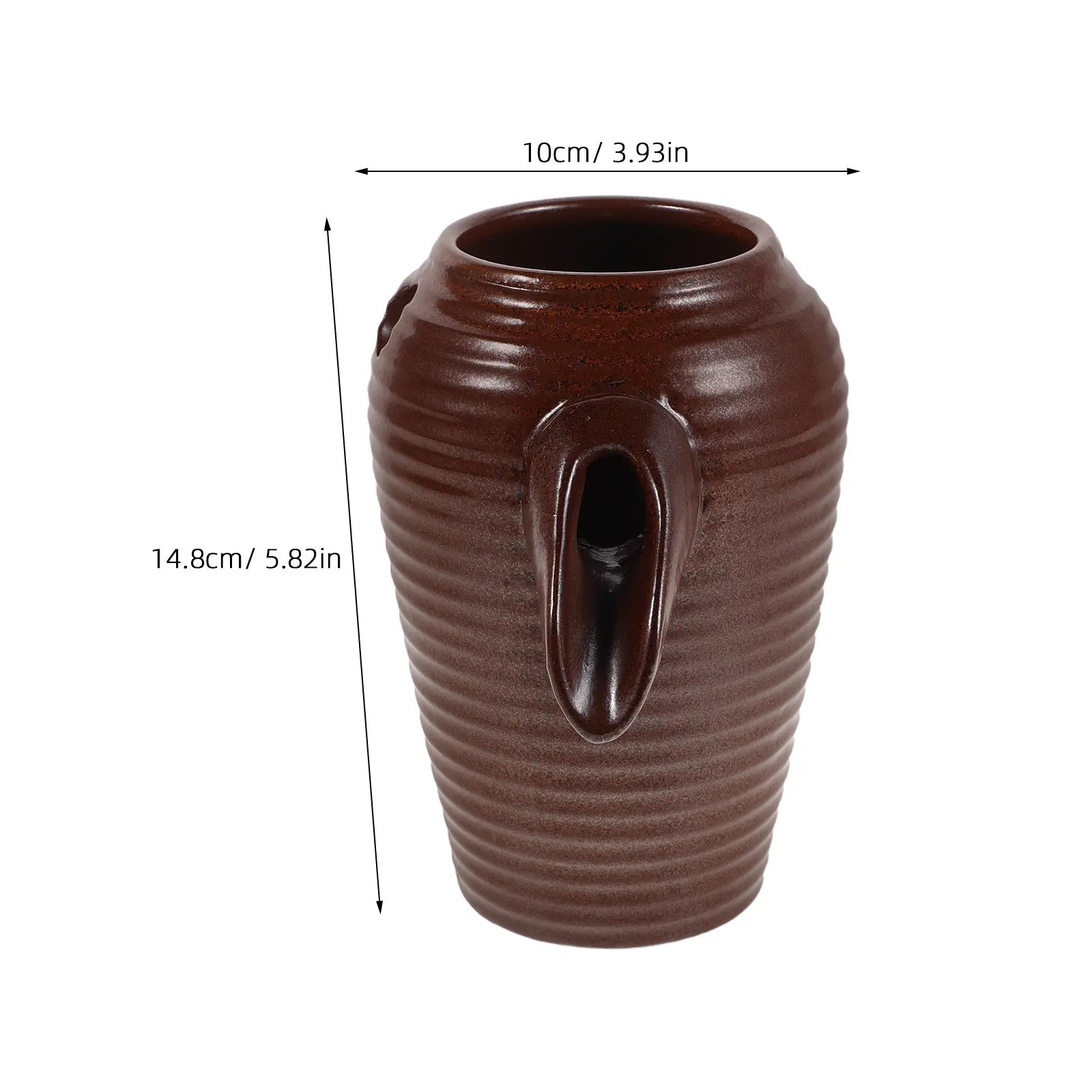 Ceramic Jar Water Fountain Spitter for Indoor Outdoor Use Circulating Waterfall Feature Garden Pond Aquarium Decor Zpaxo