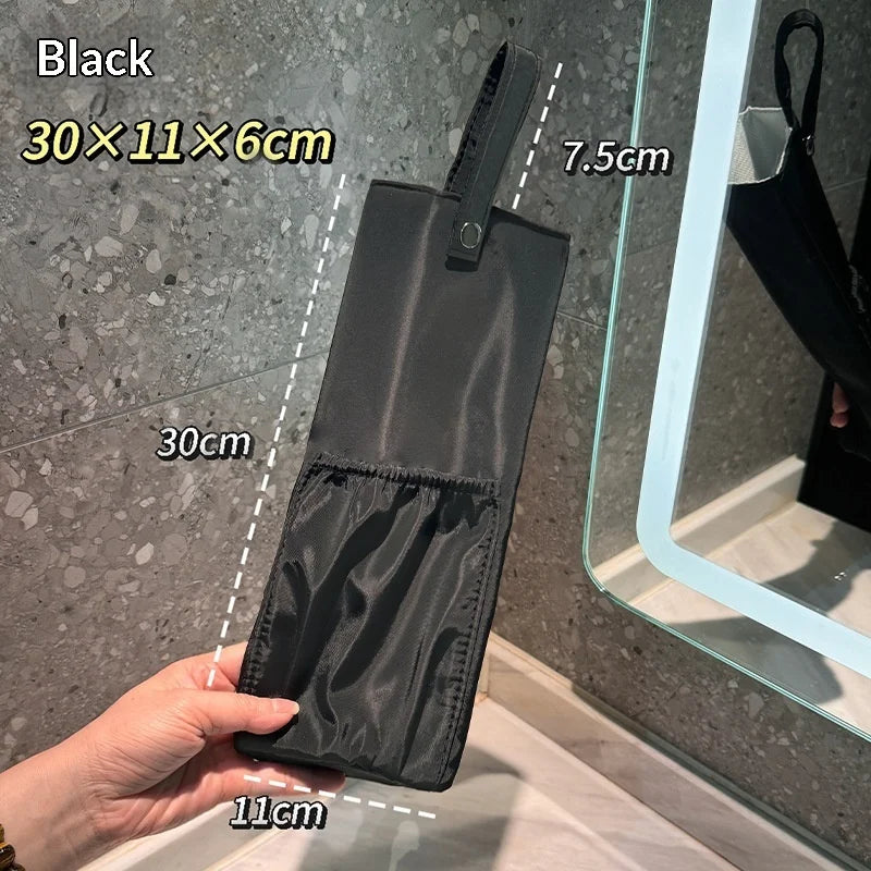 Popular Waterproof and High-temperature Resistant Curling Iron Storage Bag Japanese-style Hanging Portable Perm Iron Storage Bag Zpaxo Black