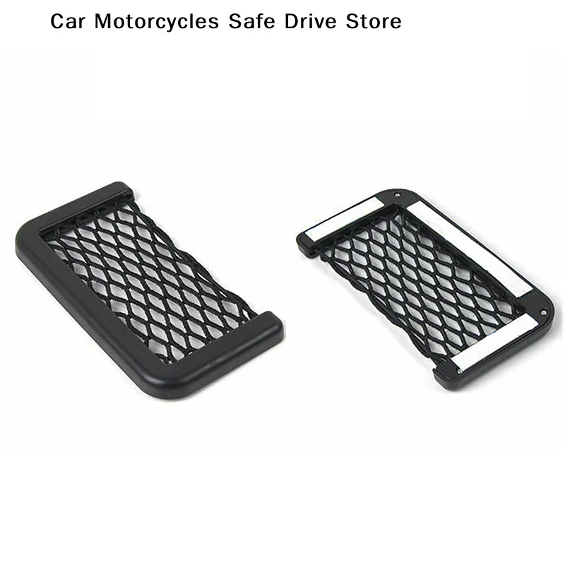 Car Storage Net Stretchable Mesh Pocket Magic Elastic Sticker