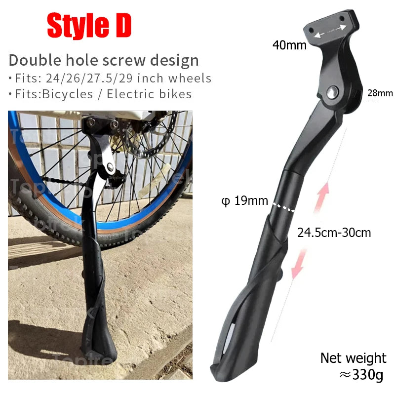 Bicycle Kickstand Bike Parking Rack Support Adjustable Side Kick Stand Foot Brace Bike Holder Footrest Cycling New Replace Parts Zpaxo