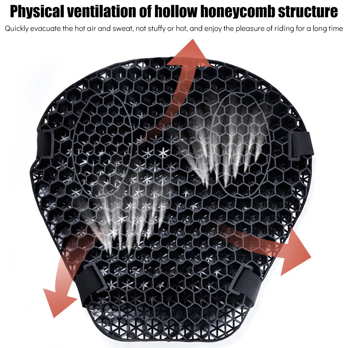 3D Motorcycle Seat Honeycomb Shock Cushion Gel Motorbike Pad