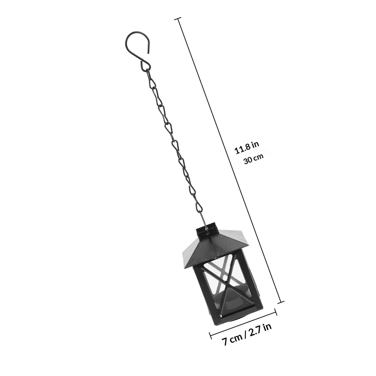 European Retro Iron Wall Hanging Candleholder Decorative Art Zpaxo Black