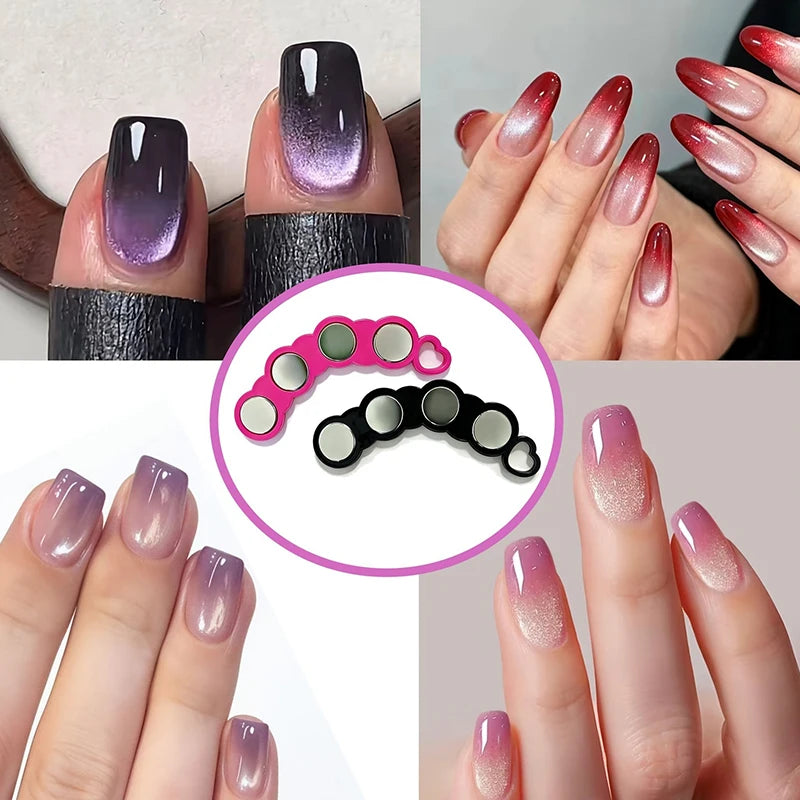 New Nail Cat Eye Magnetic for Gradient Cat Eye Gel Nail Polish Strong Magnet Stick Black Pink Multi-functional Nail Magnet Tool Zpaxo