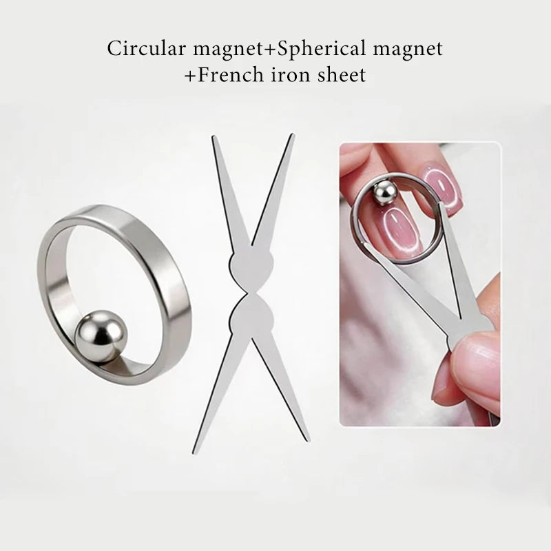 Upgrade Hollow Cat Eye Magnet Strong Power Ring 3-Second Fast Black Zpaxo 02Set