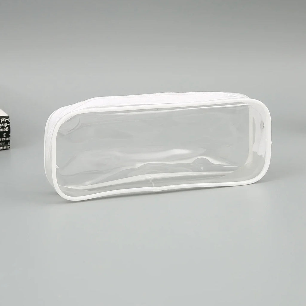 Transparent Waterproof Pencil Case – Large Capacity Organizer Pencil Pouch Organizer Zpaxo White-LA0072B