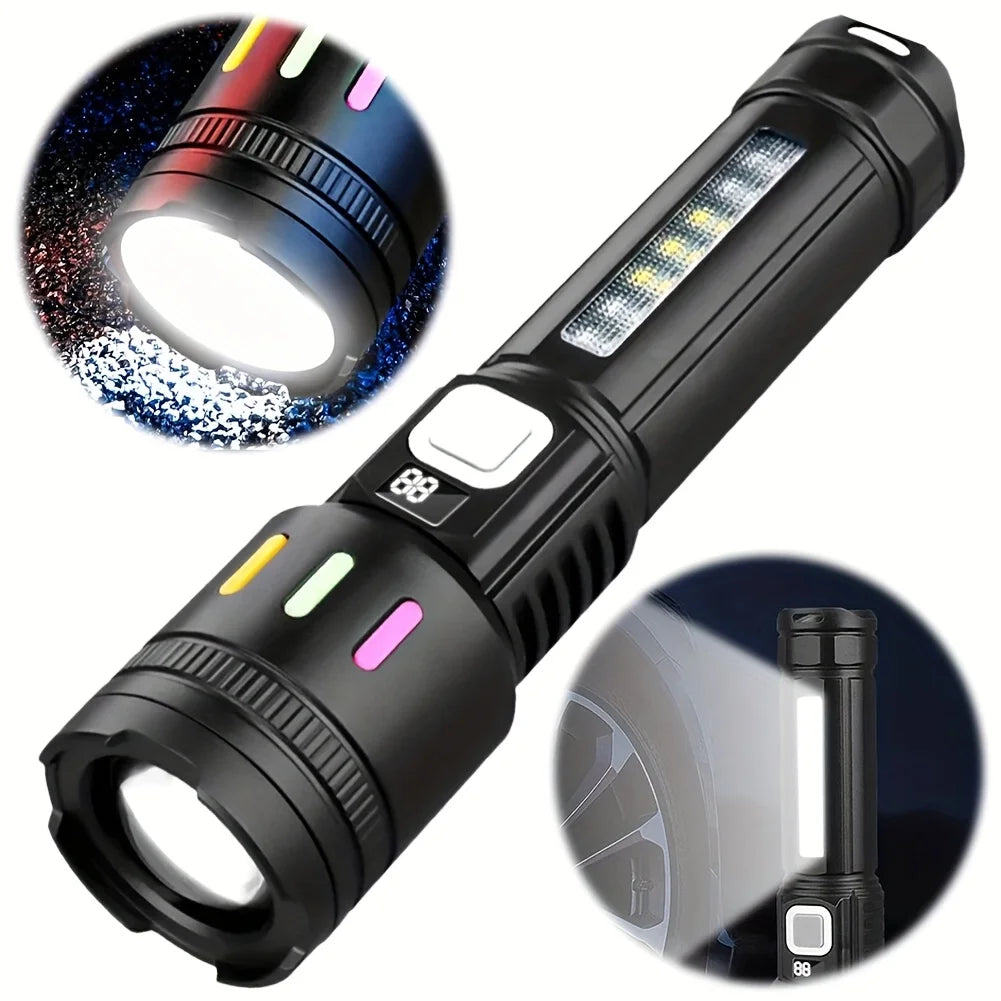 POCKETMAN 3800lm Rechargeable LED Flashlight – 5 Modes USB-C