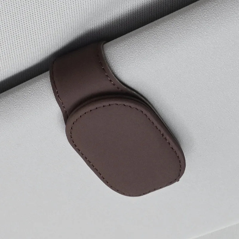 Car Sun Visor Glasses Case – Magnetic Clip & Card Holder