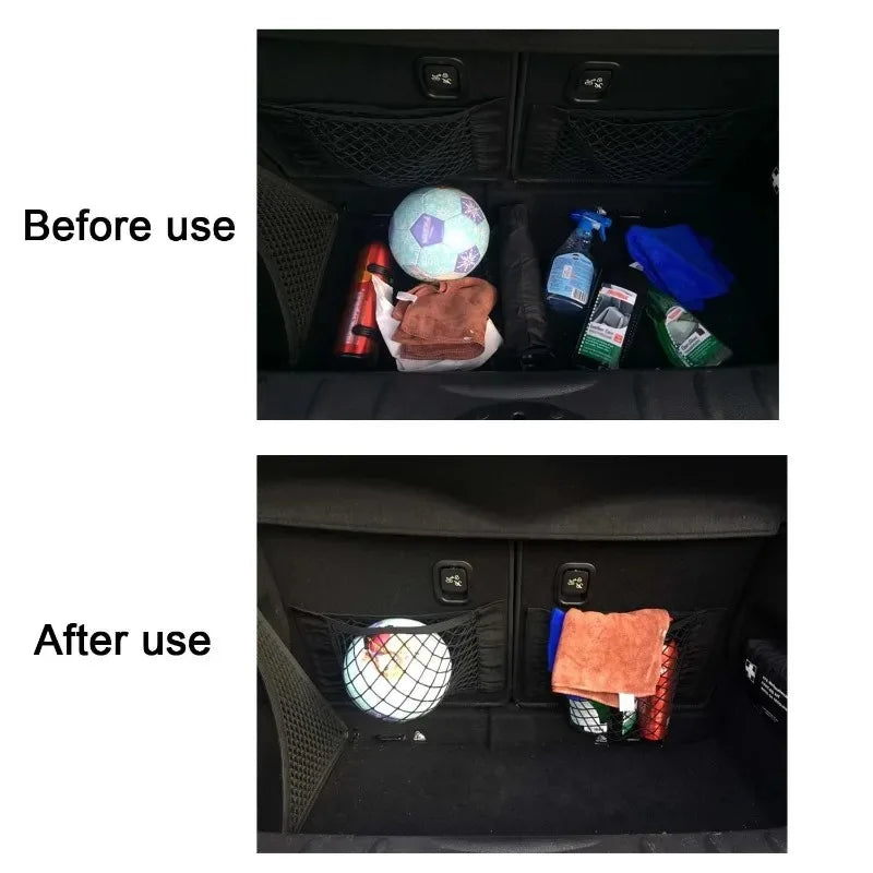 Car Rear Seat Back String Net Mesh Storage Pocket Organizer Mesh Interior Accessories Organizer Arrangement Tool Storage Zpaxo