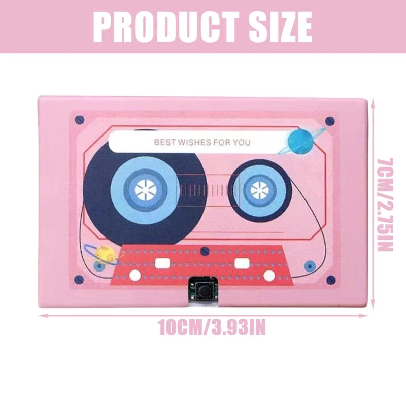 Message Recorder Cassette Recording Voice Tape Greeting Card Handmade