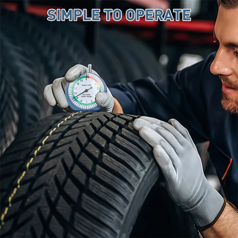 Dial Tire Tread Depth Gauge – Car, Truck & Motorcycle
