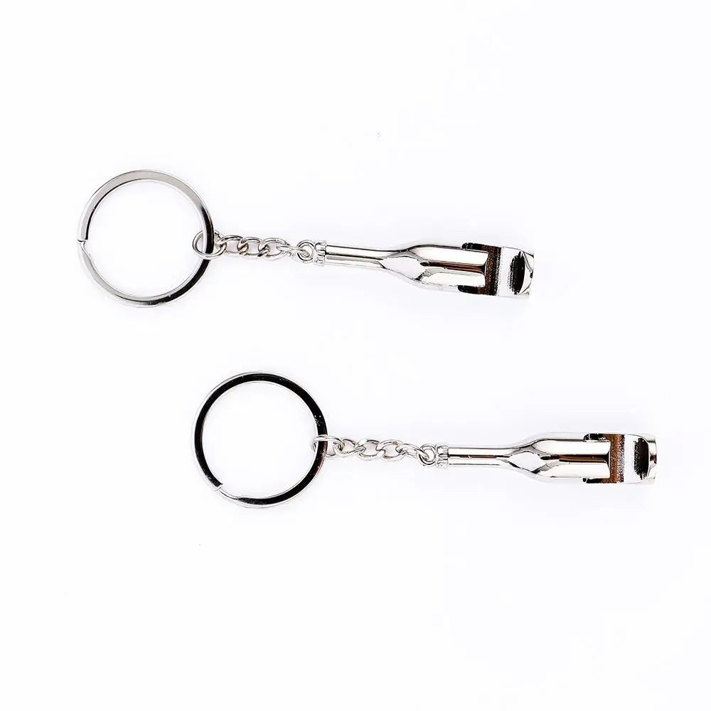 Outdoor Zinc Alloy Beer Key Ring Wine Bottle Shaped Opener Key Chain Zpaxo