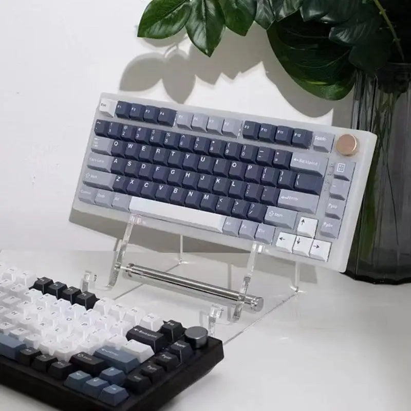 652F Transparents Keyboards Display Stand Platinums Metal Base Detachable Structure For Workspaces Efficiency Zpaxo