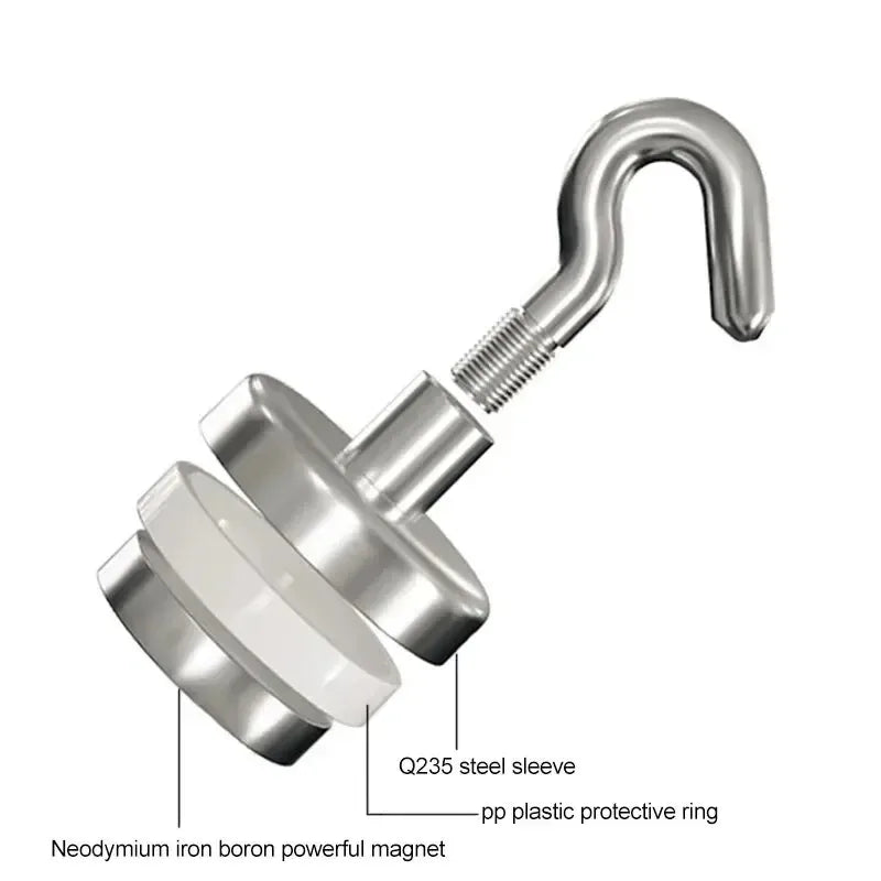 Heavy Duty Magnetic Hooks – NdFeB Wall-Mount Hangers 3/12/18 Pack