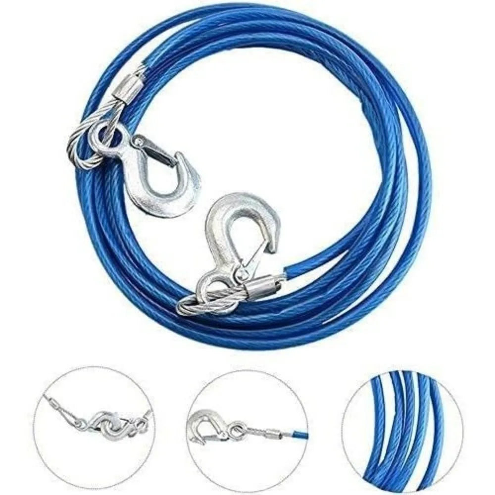 Wear Resistant Trailer Rope Steel THick Solid Emergency Strength Wire Zpaxo