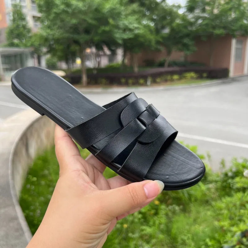 Women's Fish Mouth Open Toe Comfortable Lightweight Slippers 2026 Zpaxo black 37