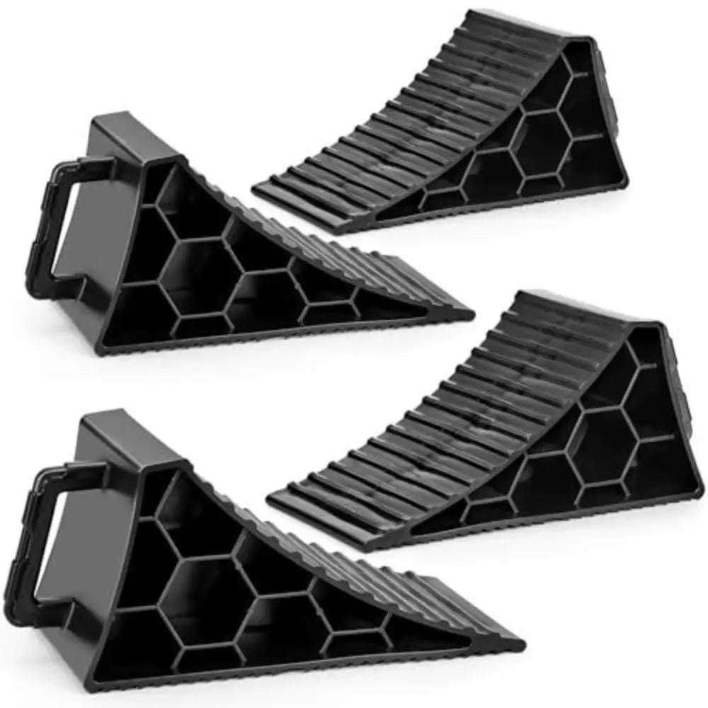 Multipurpose Design Wheel Chocks For RV Space-Saving With Handles Anti-Slip Wheel Chocks Portable Pad Safety Zpaxo