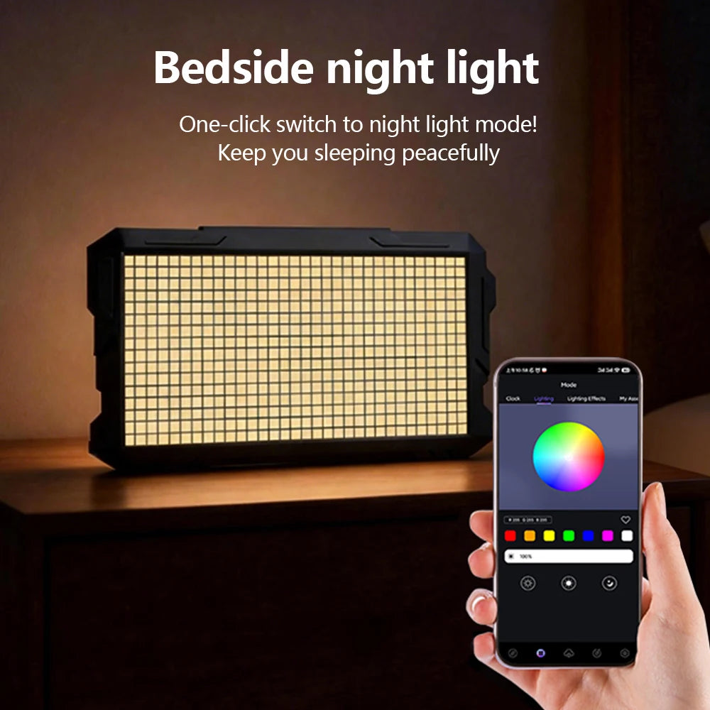 Pixel Art Digital Picture Frame With Bluetooth APP Control Smart Panel Night Light For Bedside Gaming Room Personalized Gift Zpaxo