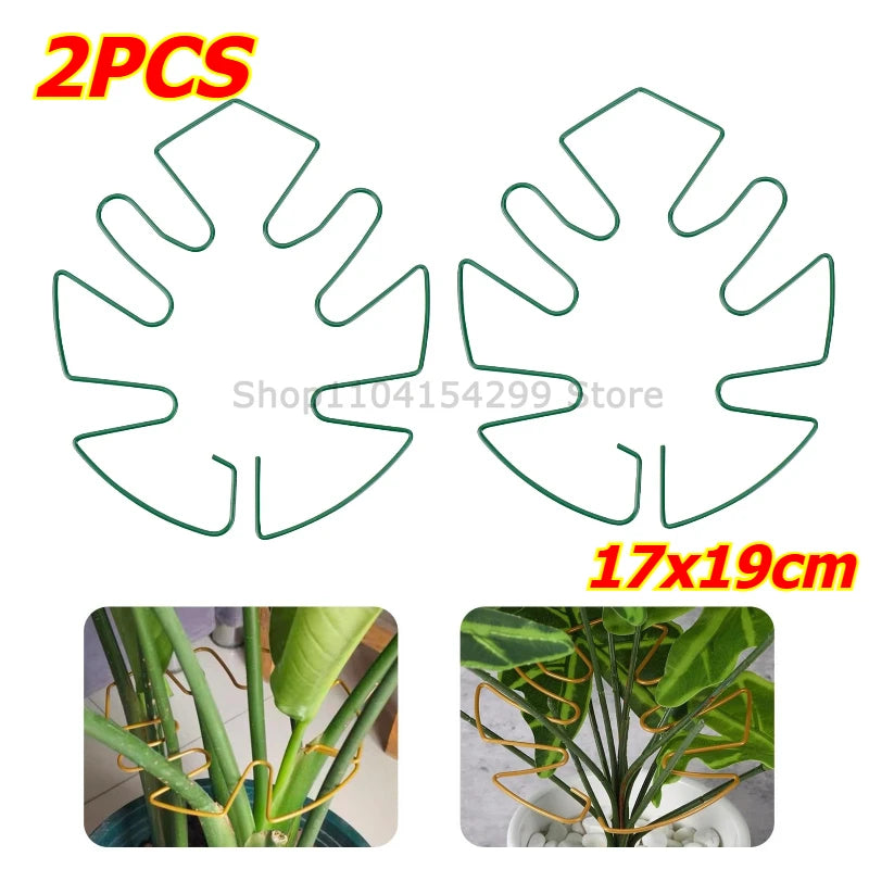 Large Monstera Plant Support Frame Sturdy Climbing Stems Leaf Stabilizer for Tall Houseplant Hanging Plant Stand Plants Holder Zpaxo Green-2pcs