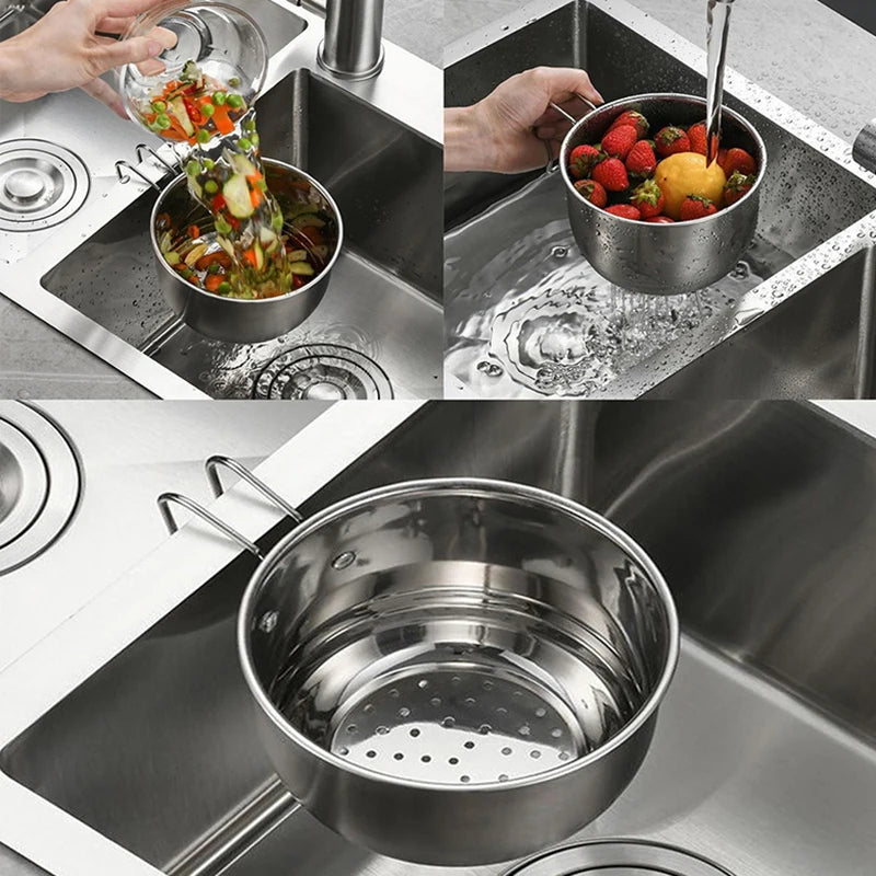 Professional Food Catcher Sink Stainless Steel Strainer Basket Zpaxo