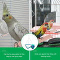 Durable Hemp Rope Parrot Hanging Swing Cage Chew Stand Colorful Bird