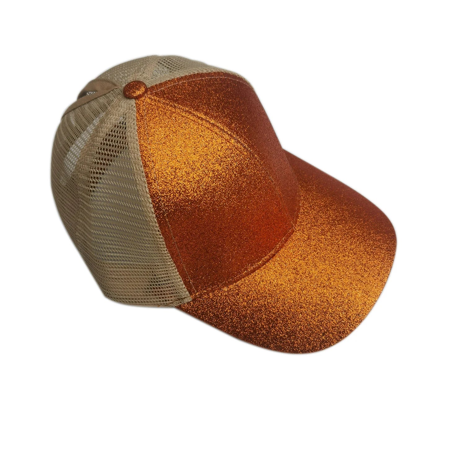 Kids Sequin Ponytail Baseball Cap – Large Brim Sun Hat