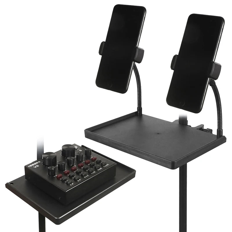 Microphone Stand Sound Card Tray Live Plastic Tripod Bracket
