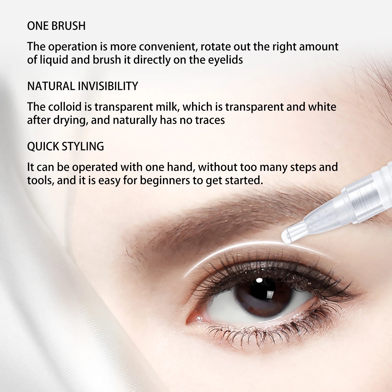West&Month Double Eyelid Setting Cream Long-lasting Waterproof Beauty Cream Quick-drying Natural Invisible Cream Zpaxo