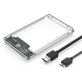 USB3 0 Microb Transparent External Storage Case SATA 5Gbps HDD SSD Zpaxo K209A