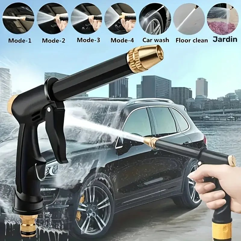 4-Mode High-Pressure Water Gun – Adjustable Hose Sprayer for Car Wash, Pet Shower, Floor & Outdoor Cleaning – Multi-Purpose Spra Zpaxo