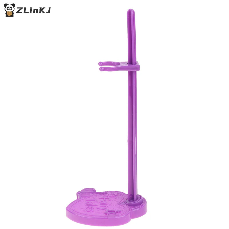 ▶5Pcs/lot Waist Doll Stand Display Holder Model Purple Support Toys Model Accessories Zpaxo