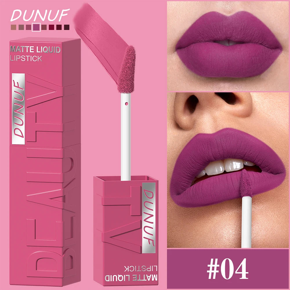 4Pcs Matte Nude Lip Gloss Smudge Proof Non Transfer Hydrating Waterproof Sweat Resistant Soft Smooth Texture For Long Wear Makeu Zpaxo