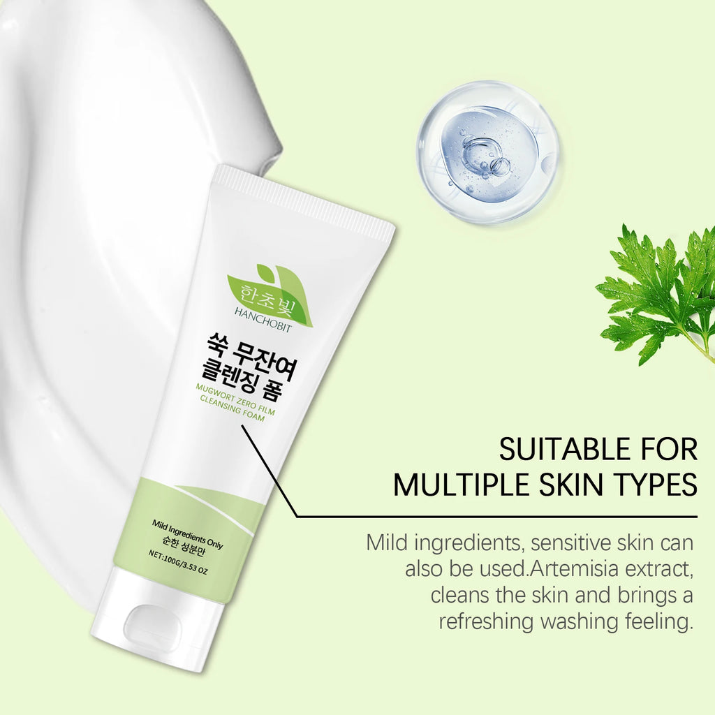 Mugwort Facial Cleanser – Gentle Deep Cleansing Lotion 100g Facial Cleanser Zpaxo