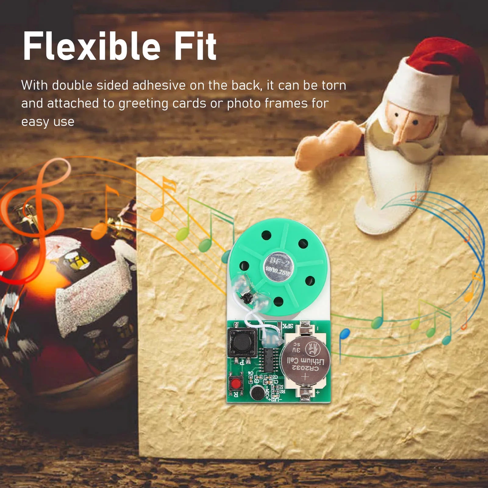 Recording Module 25 Seconds with Double Faced Adhesive Tape Professional Button DIY Sound Chip Module for Greeting Card Zpaxo