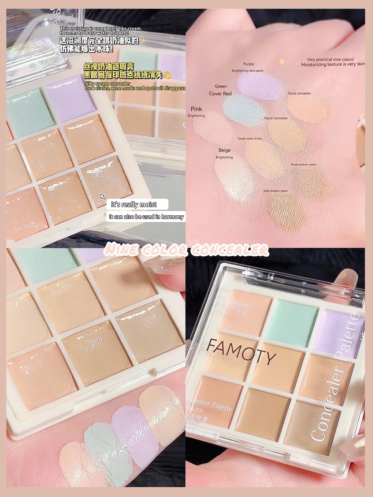 Concealer Palette Makeup Spotty Dark Eye Circles Tear Gap Brightening Last Cosmetics Full Coverage for Tattoos Make-up for women Zpaxo