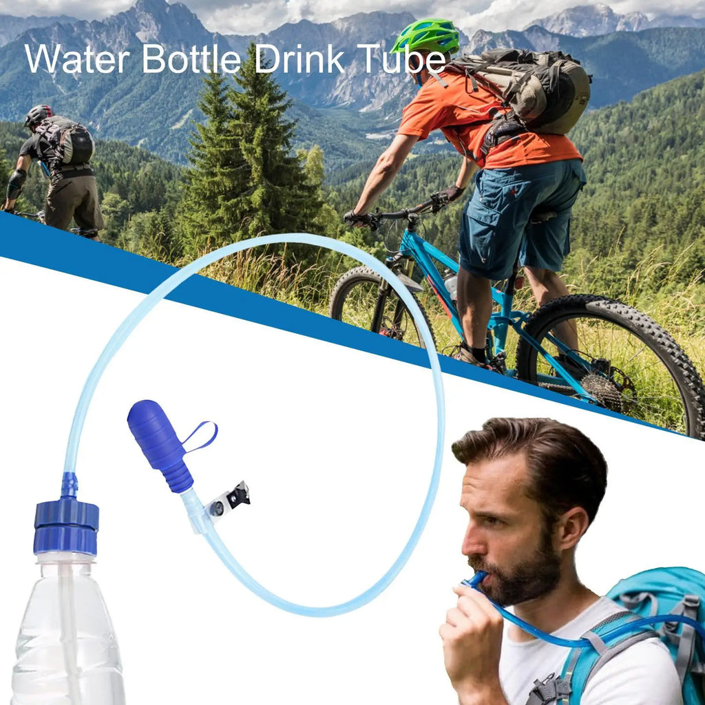 Drinking Tube Water Bottle Hydration Converter Tube Backpack Water Bottle Drinking Hose Kit for Boating Camping Fishing Zpaxo