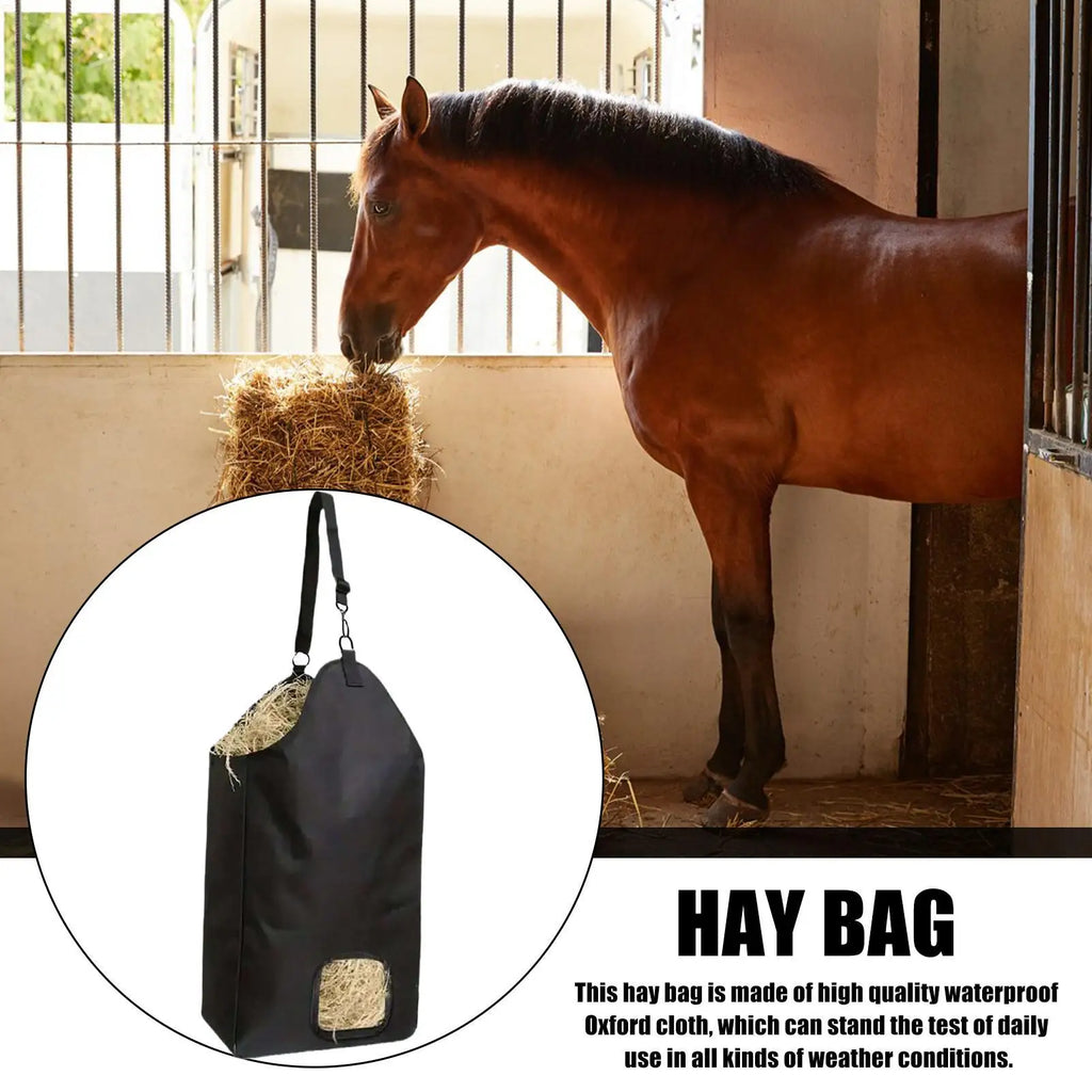 Feed Bags for Horses Feeding Net for Sheep Oxford Cloth Large Capacity Hay Bag for Goat Equestrian Stallcorral Barn Stable Zpaxo
