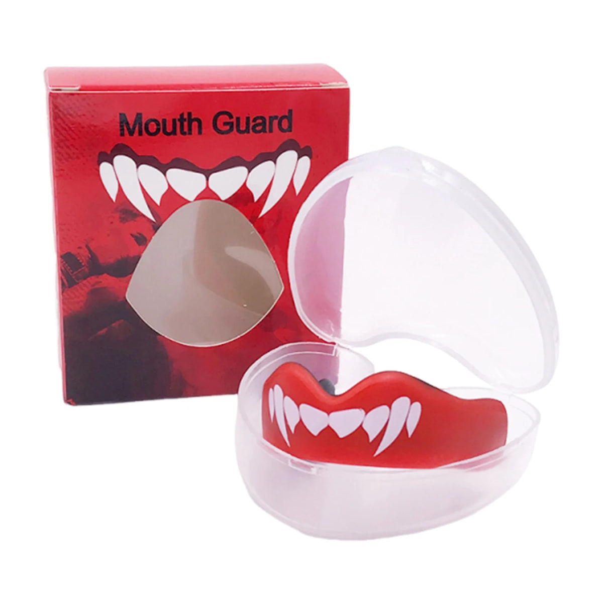 1- Fighting Training Mouth Guard Boxing Gum Shield Slim Fit Adult Zpaxo Red 1SET