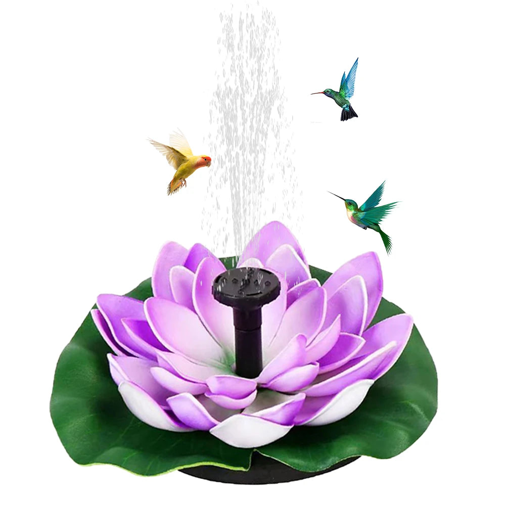 Lotus Solar Water Fountain Brushless Pump Floating Garden Artificial