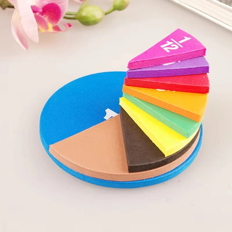 Interactive Fraction Circles Unit Fraction Manipulatives Rainbow Circle Math Fraction Games Montessori Math Toy For Children Kid Zpaxo