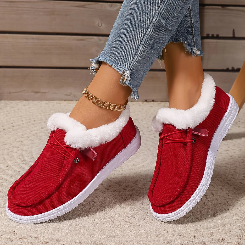2025 Women Casual Shoes Big Size Cotton Shoes Woman Thick Bottom Comfortable Snow Boots Female Thickened Fluff Sneakers Women Zpaxo
