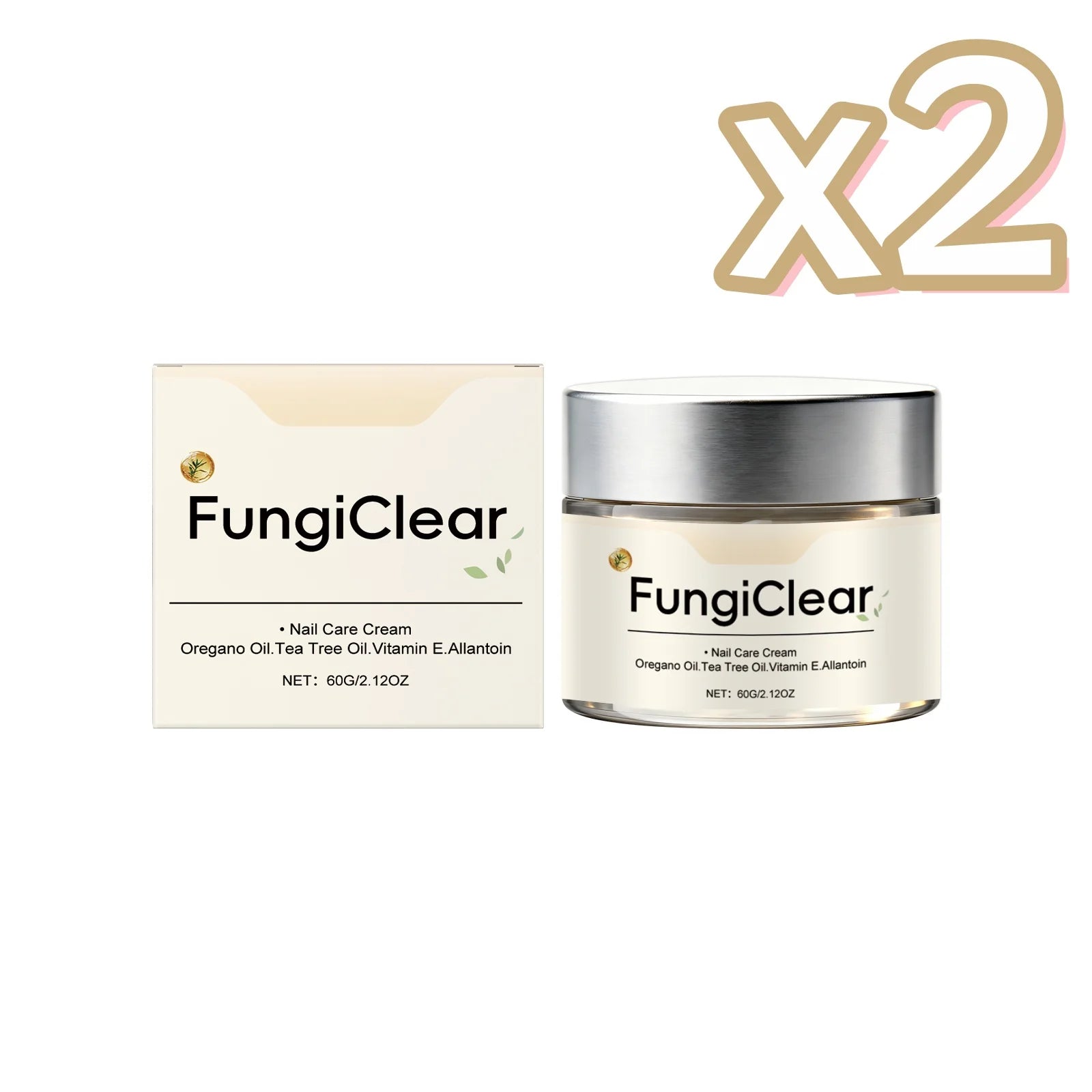 Herbal Nail Strengthening Repair Cream – Tea Tree & Vitamin E Nail Repair Cream Zpaxo 60g Boxed x 2