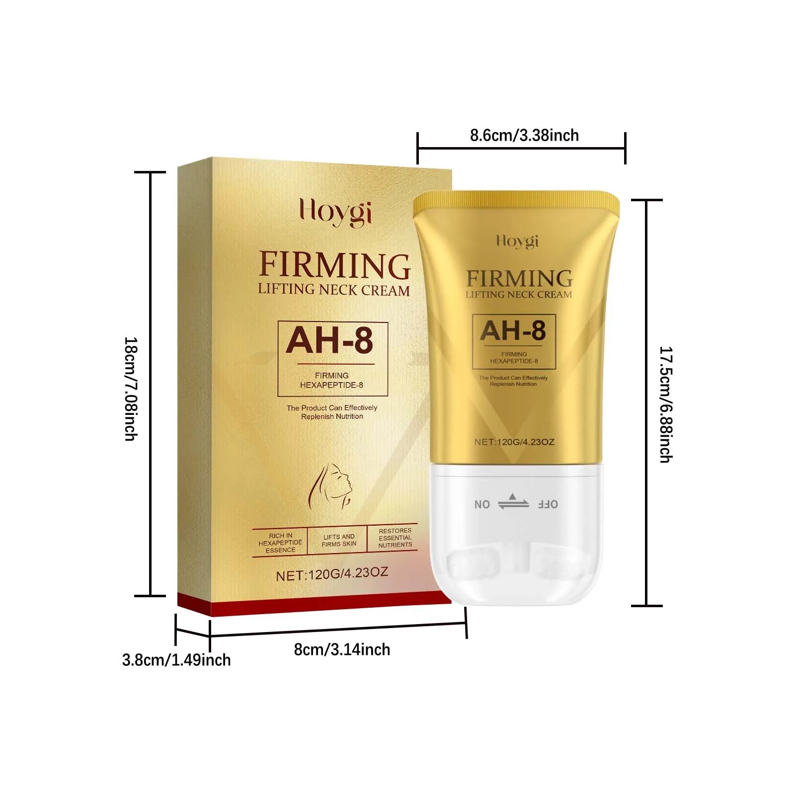 Hoygi AH-8 Neck Firming Roller Cream – Anti-Aging & Lifting Neck Firming Cream Zpaxo