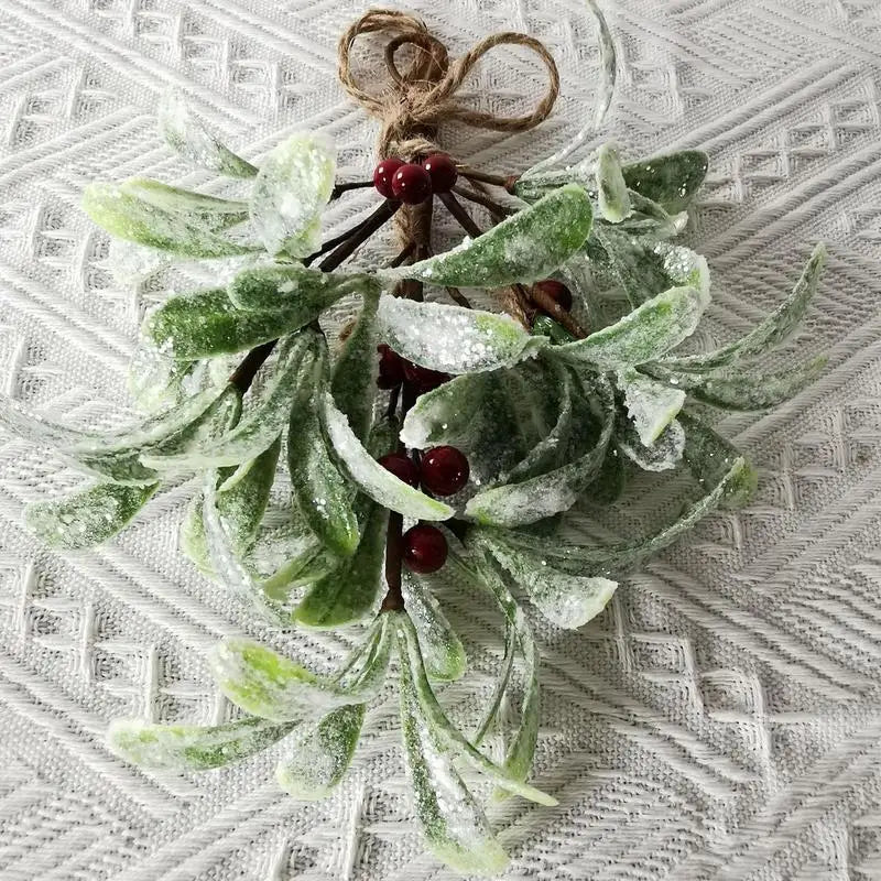 Simulated Mistletoe Branch Christmas Greenery Floral Stems Branches