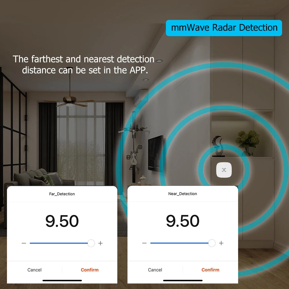 ZigBee Wifi MmWave Human Presence Motion Sensor With Luminance/Distance Detection 5/110/220V Tuya Smart Life Home Automation Zpaxo