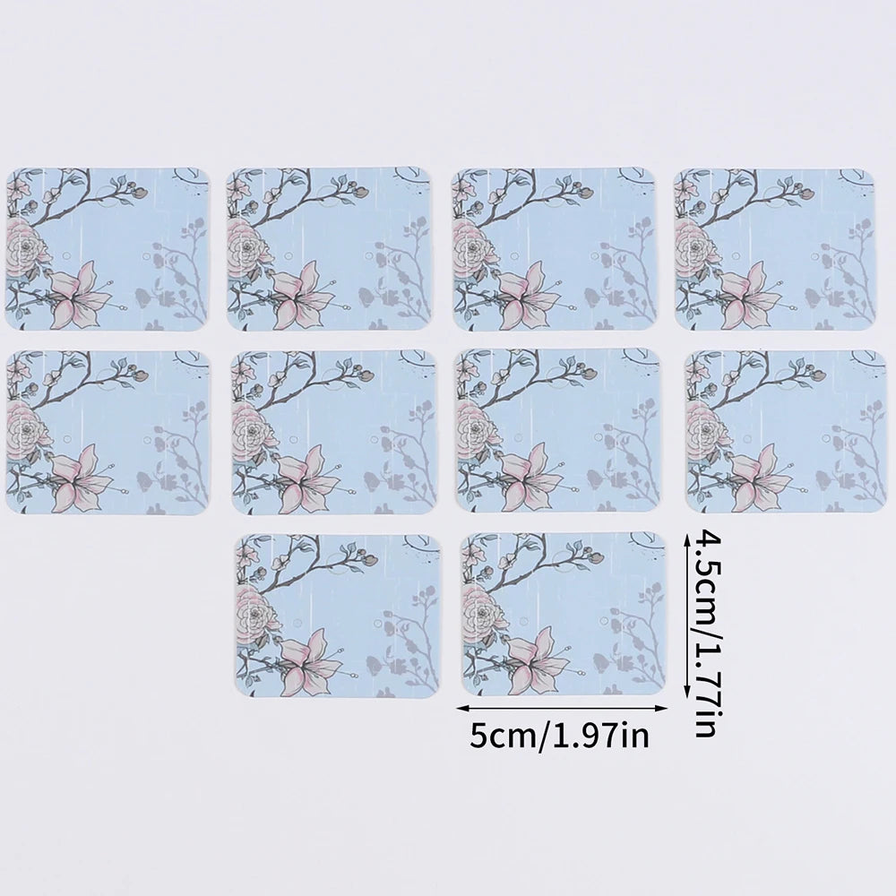 10/50/100Pcs Earring Display Cards Flower Pattern Earrings Holder Cards Tags DIY Earrings Packaging Zpaxo J2507148 10Pcs