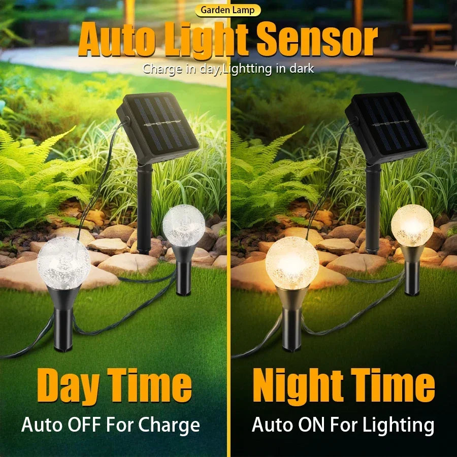 Solar Garden Light 20 LED Outdoor Waterproof Decorative Lamp Warm Zpaxo