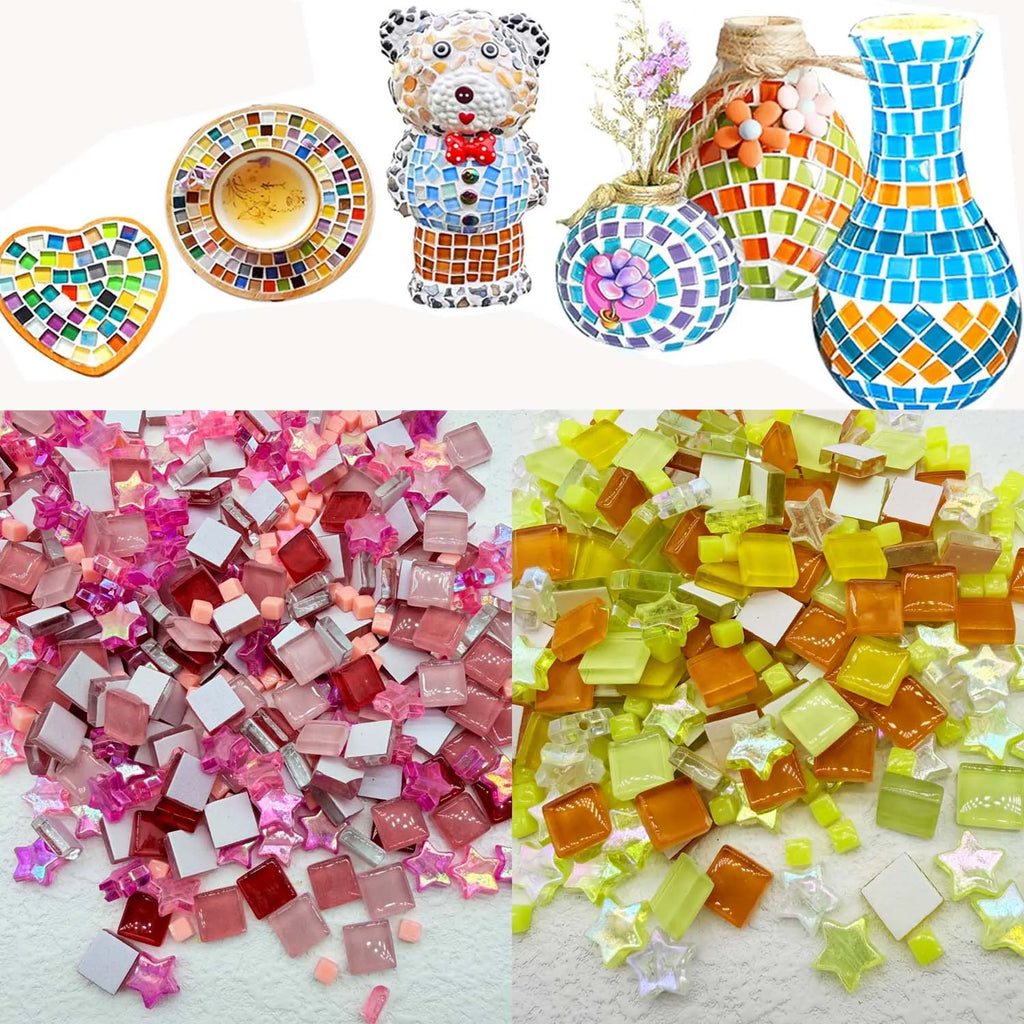 56g Glass Mosaic Tiles for DIY Crafts & Home Décor Glass Mosaic Tiles Zpaxo