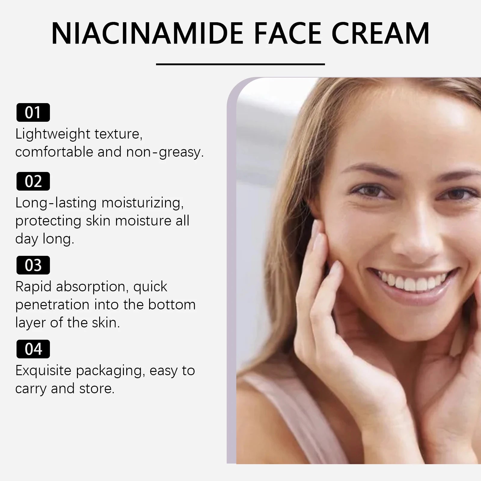 WIYUN Niacinamide Cream – Fade Dark Spots & Brighten Skin 50g Brightening Face Cream Zpaxo